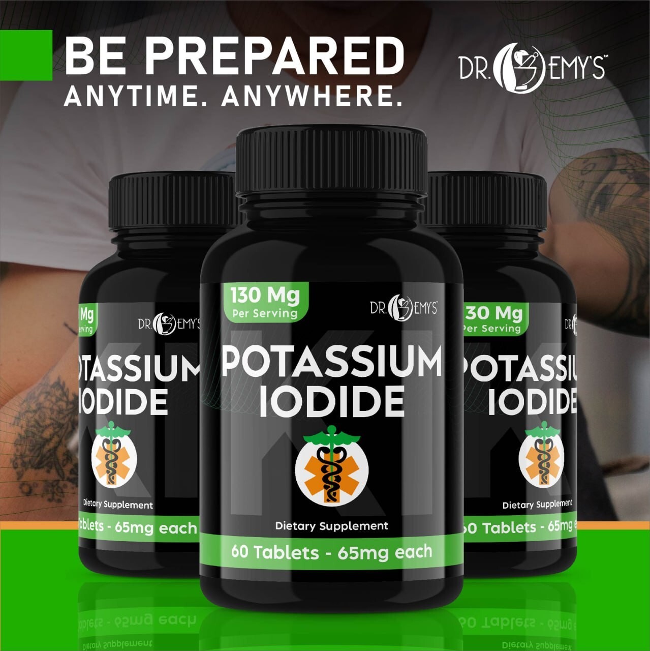 (5PK) – Potassium + Iodide Pills Tablets☆130 mg Supplement☆Survival Kit Fallout