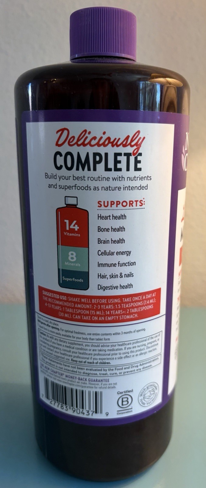Multivitamin Liquid New Chapter Vegan Gluten Free Orange Mango 30 fl oz