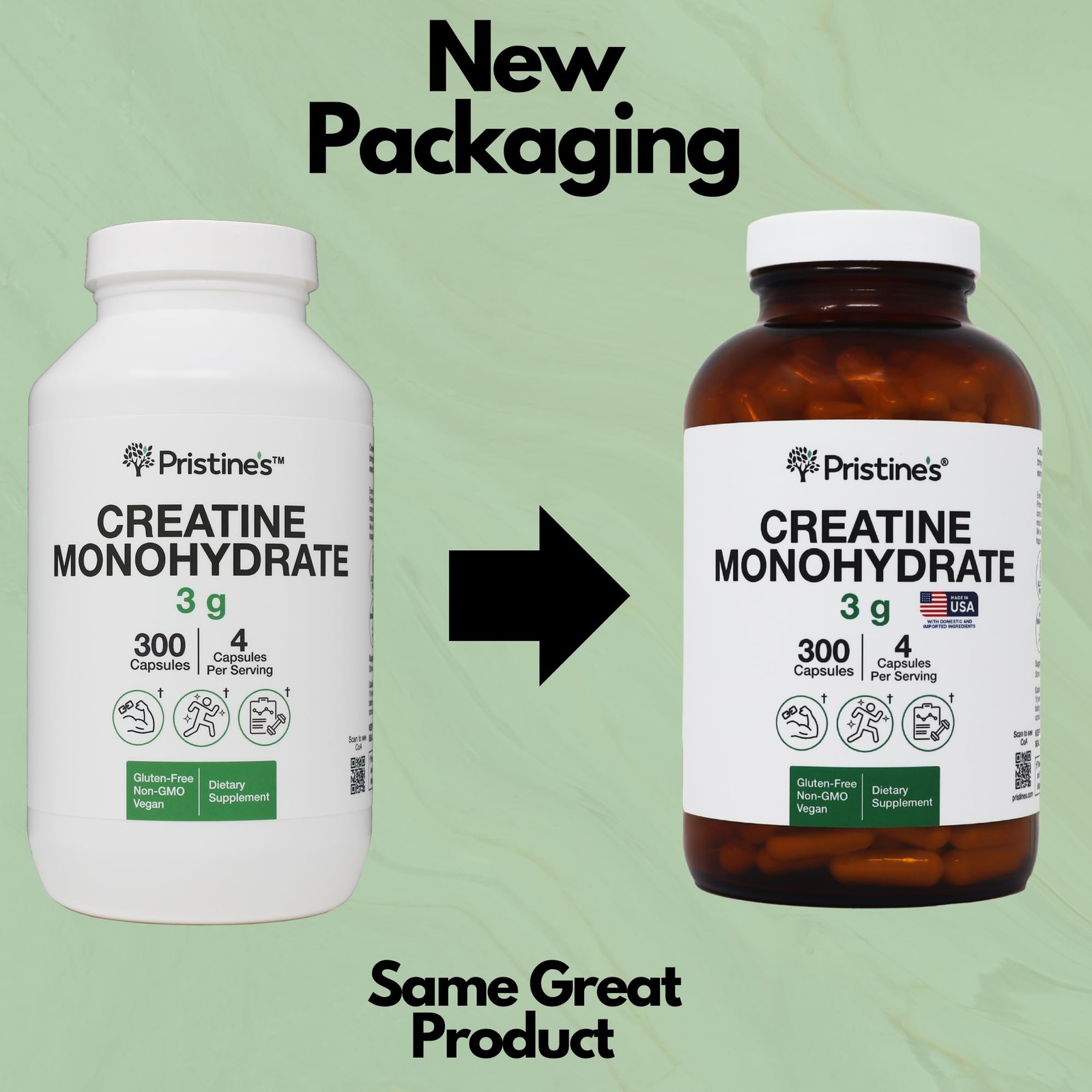 Pristine’S Pristines Creatine Monohydrate Capsules For Women Men – Nsf