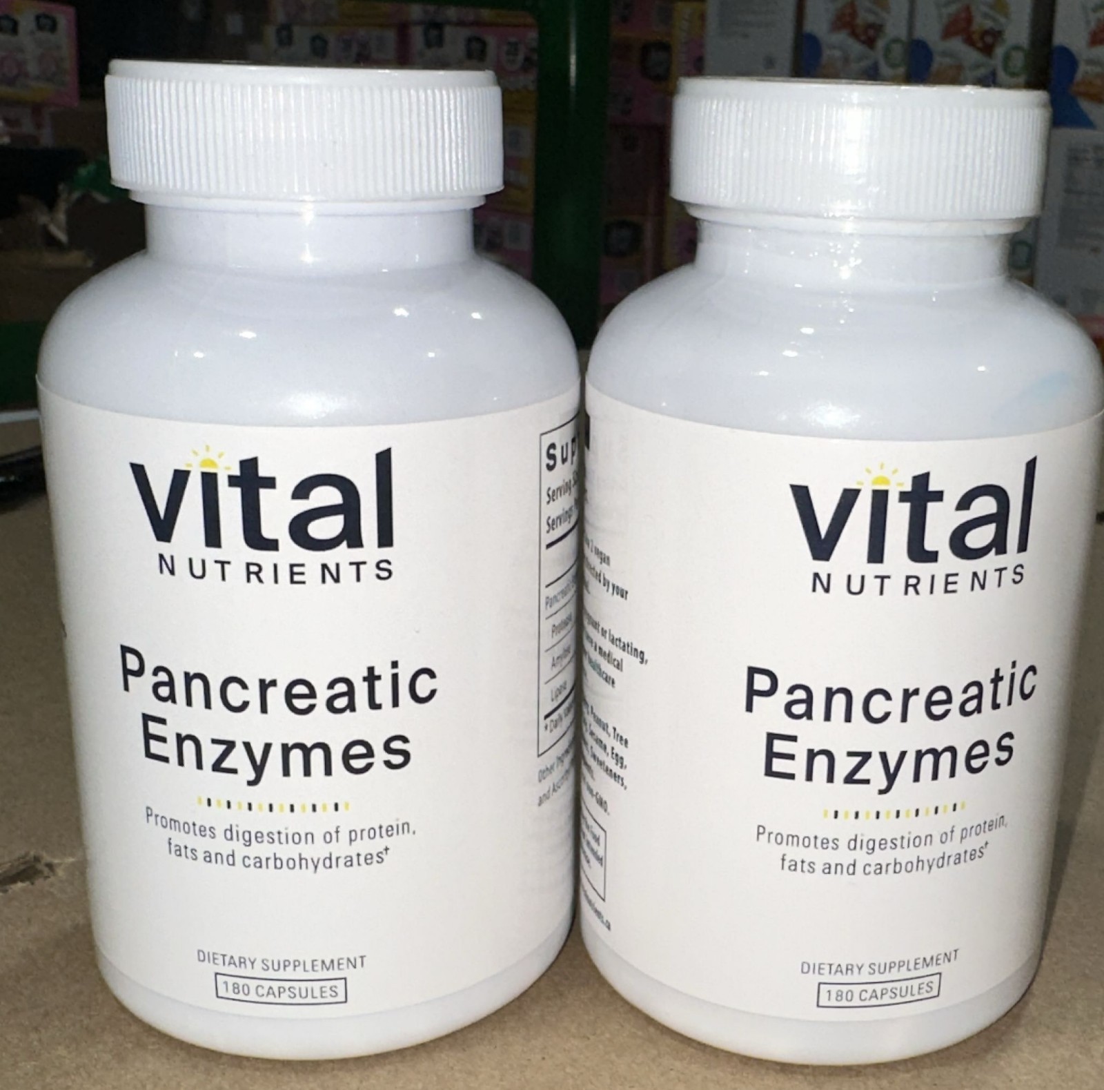 Vital Nutrients Pancreatic Enzymes 180 Capsules Digestive Support – Pack of 2