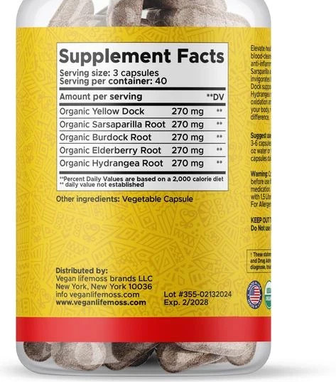 Blood Purifying Capsules – Circulation & Wellness Support – 60 Capsules
