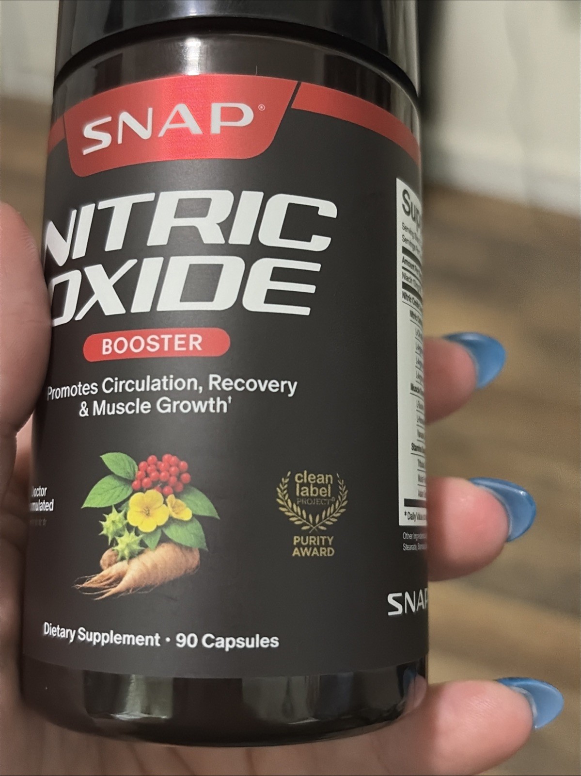 Snap Supplements Nitric Oxide Booster 90 Capsules Doctor Formulated