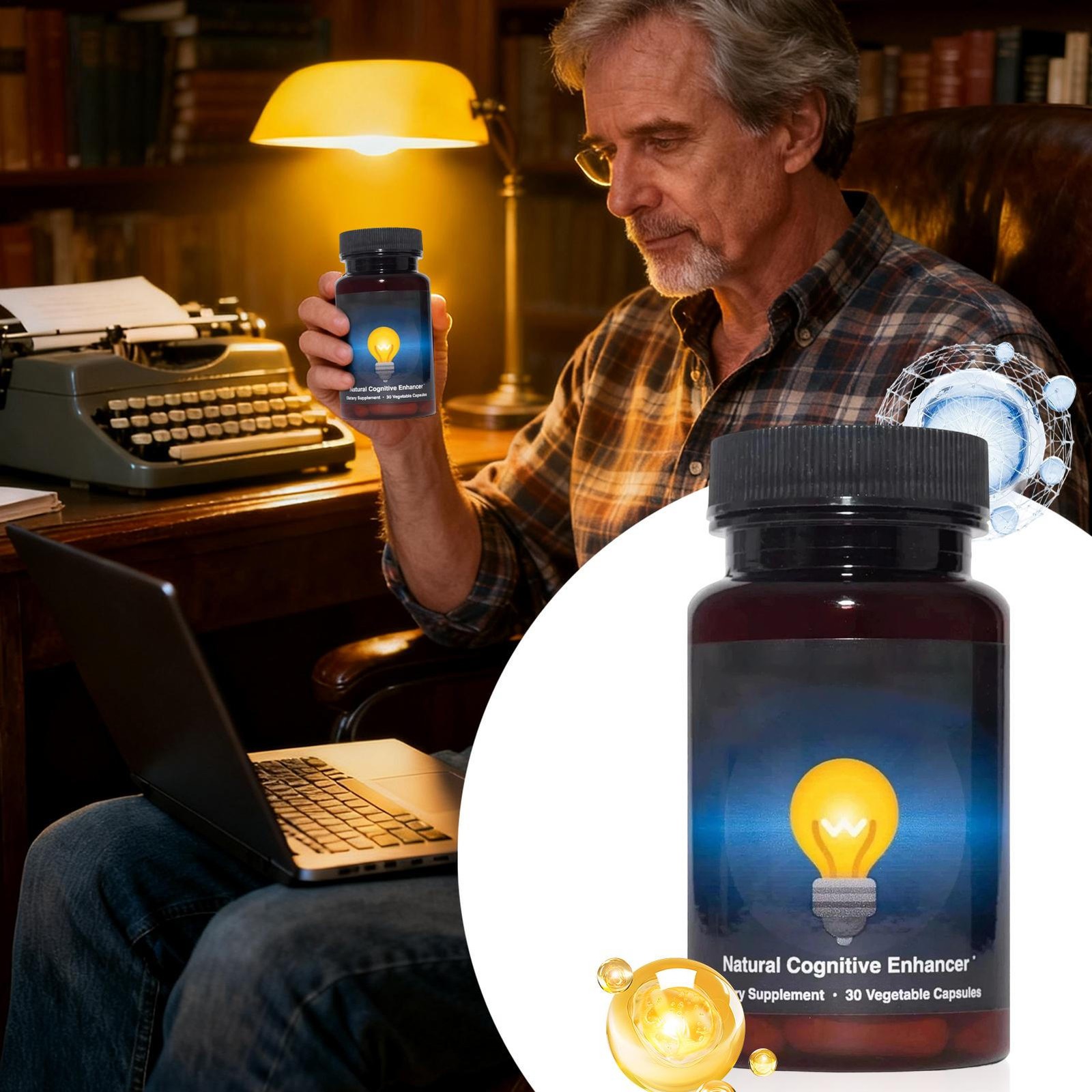 Capsules-Focus-Memory-Brain Cognitive RediMind Organic Enhancer 30 Health New
