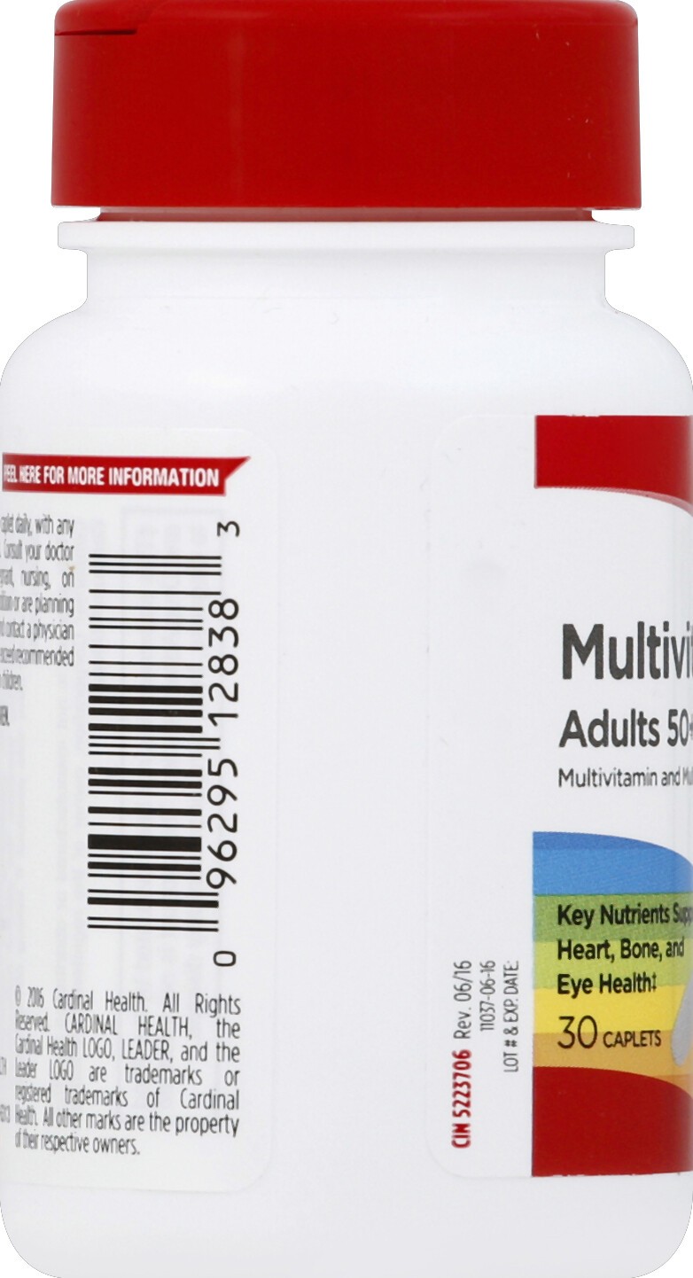Leader Adult 50+ Multivitamin and Multimineral Supplement Tablets 30 Count