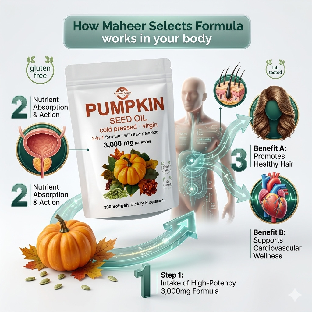 Pumpkin Seed Oil 4000mg Softgels | Cold Pressed Virgin | Saw Palmetto | 300 Coun