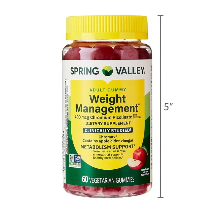 Spring Valley Weight Management Gummies Chromium Picolinate 400mcg 60 Count