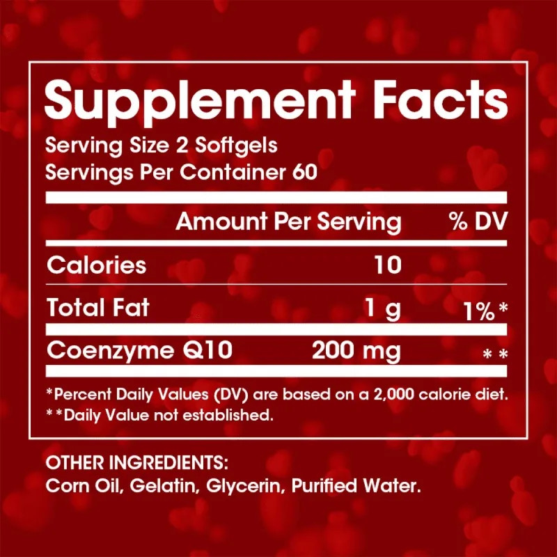 CoQ10 200 Mg 120pcs, Support Heart and Cholesterol Health, Energy Production