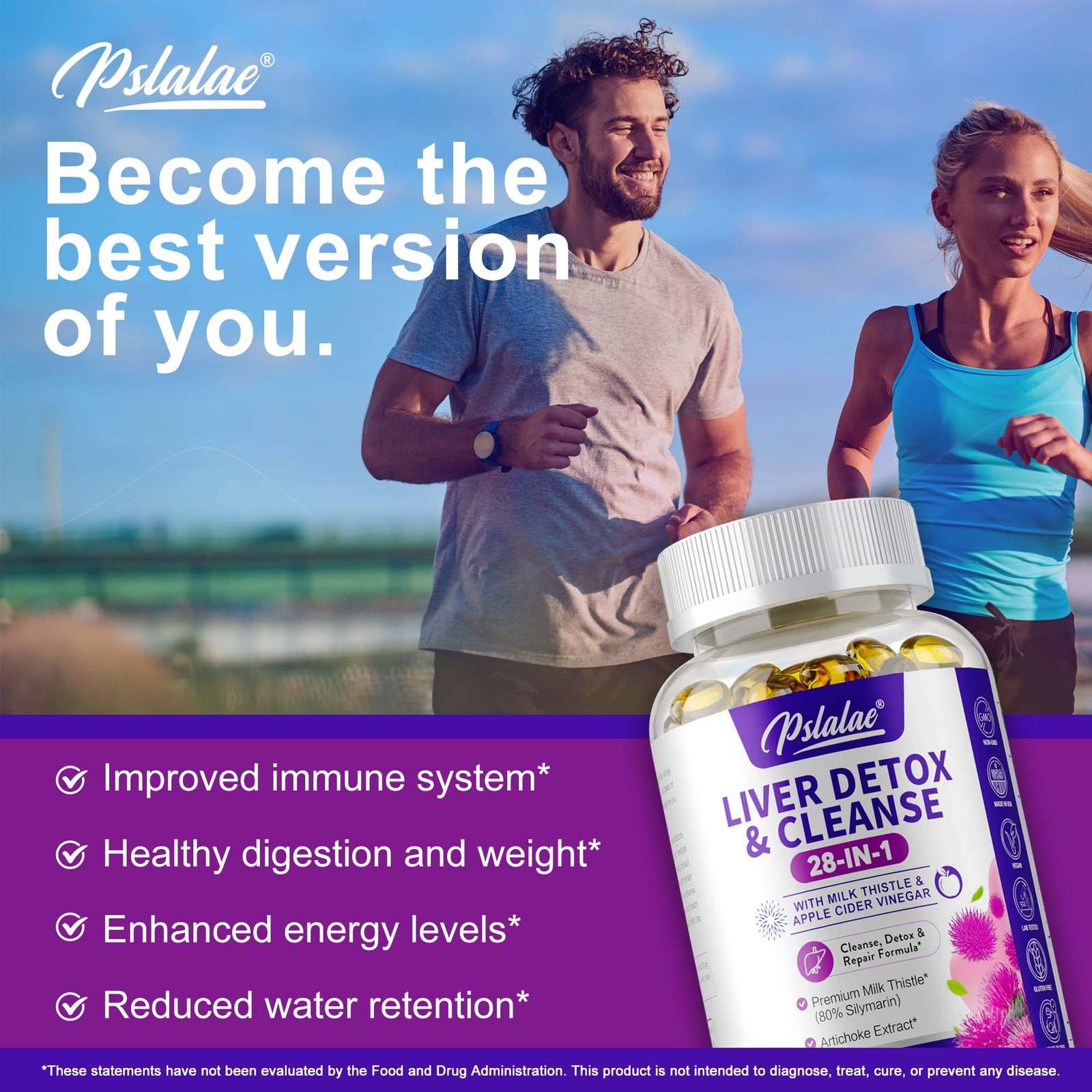 28-In-1 Liver Detox & Cleanse 1430mg – Milk Thistle, Dandelion, Kidney Support