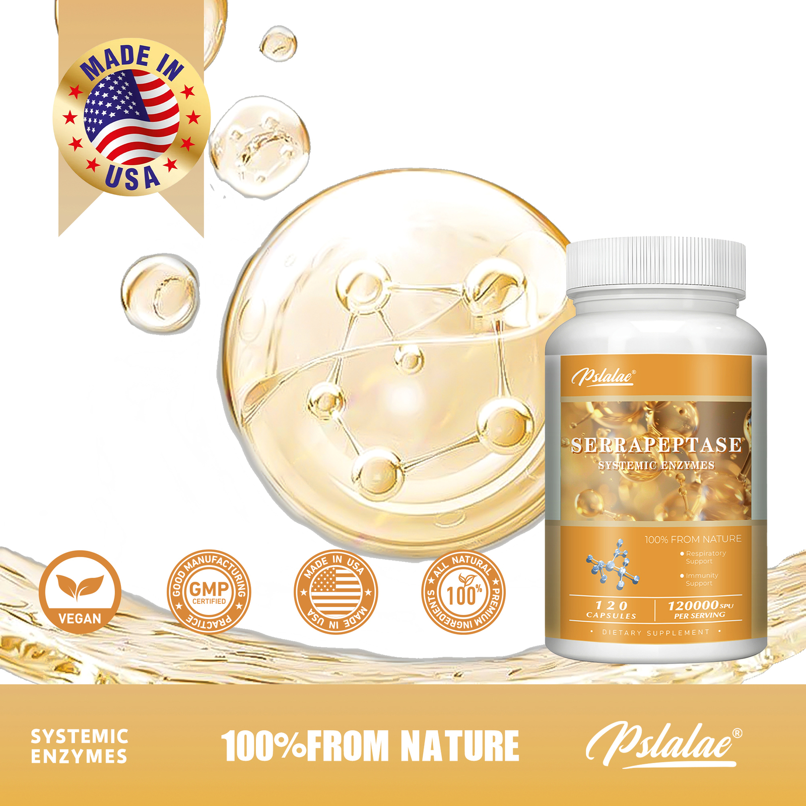 Serrapeptase – Supports Sinus Health,Best High Potency for Inflammation & Relief