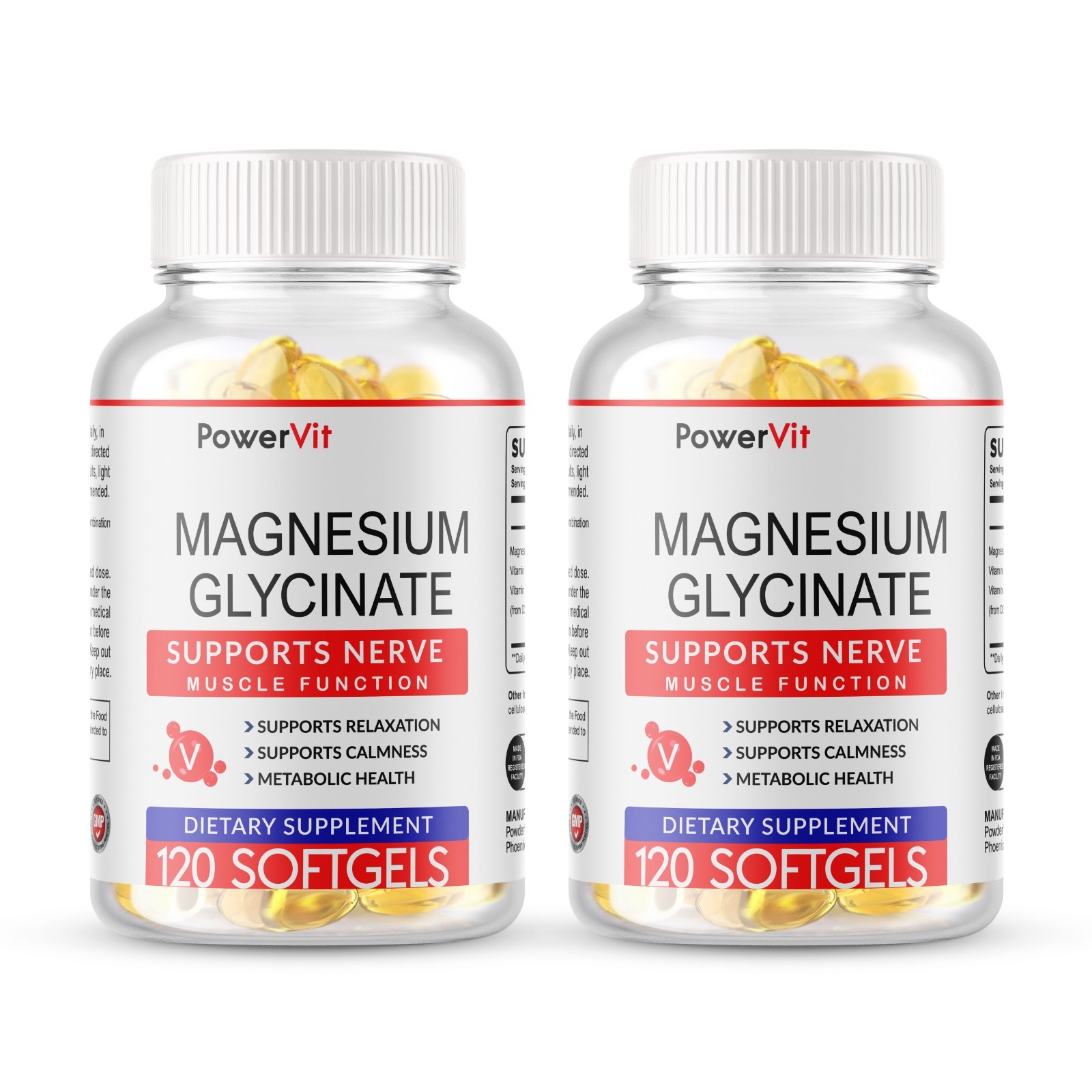 Magnesium Glycinate 400mg – 240 Softgels For Bone, Sleep Stress Relief Support