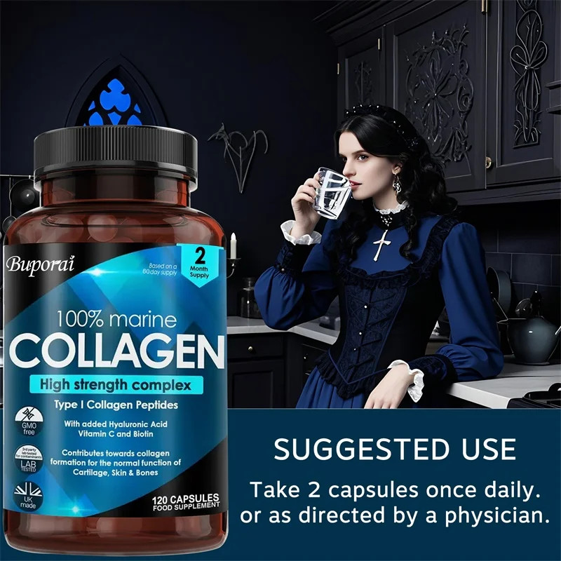 Collagen 240pcs,Brightens Skin Tone,Promote Skin Elasticity, Maintain Vitality