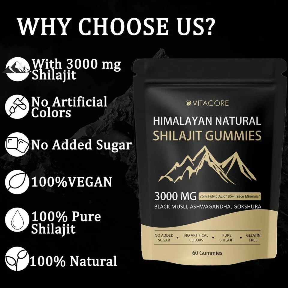 vitacoreHimalayan Shilajit Gummies for Men & Women 60 Count (Pack of 1), 1pc