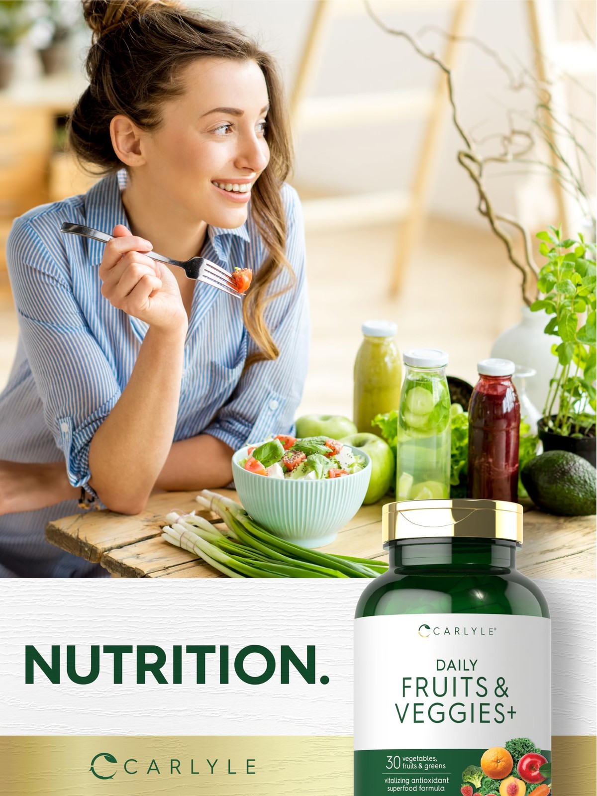 Carlyle Fruits and Veggies Supplement | 250 Capsules | 250 Count (Pack of 1)