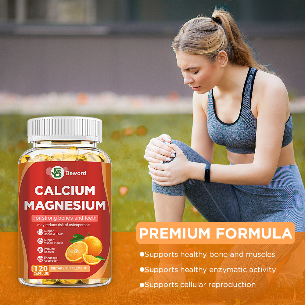 Calcium Magnesium Zinc with Vitamin D3 Support Bone Musle Nerve Health 120 PCS