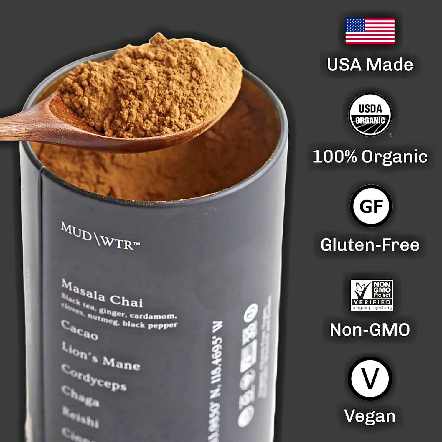 MUD WTR Original Mushroom Coffee Alternative 30 Servings USDA Organic Adaptogen