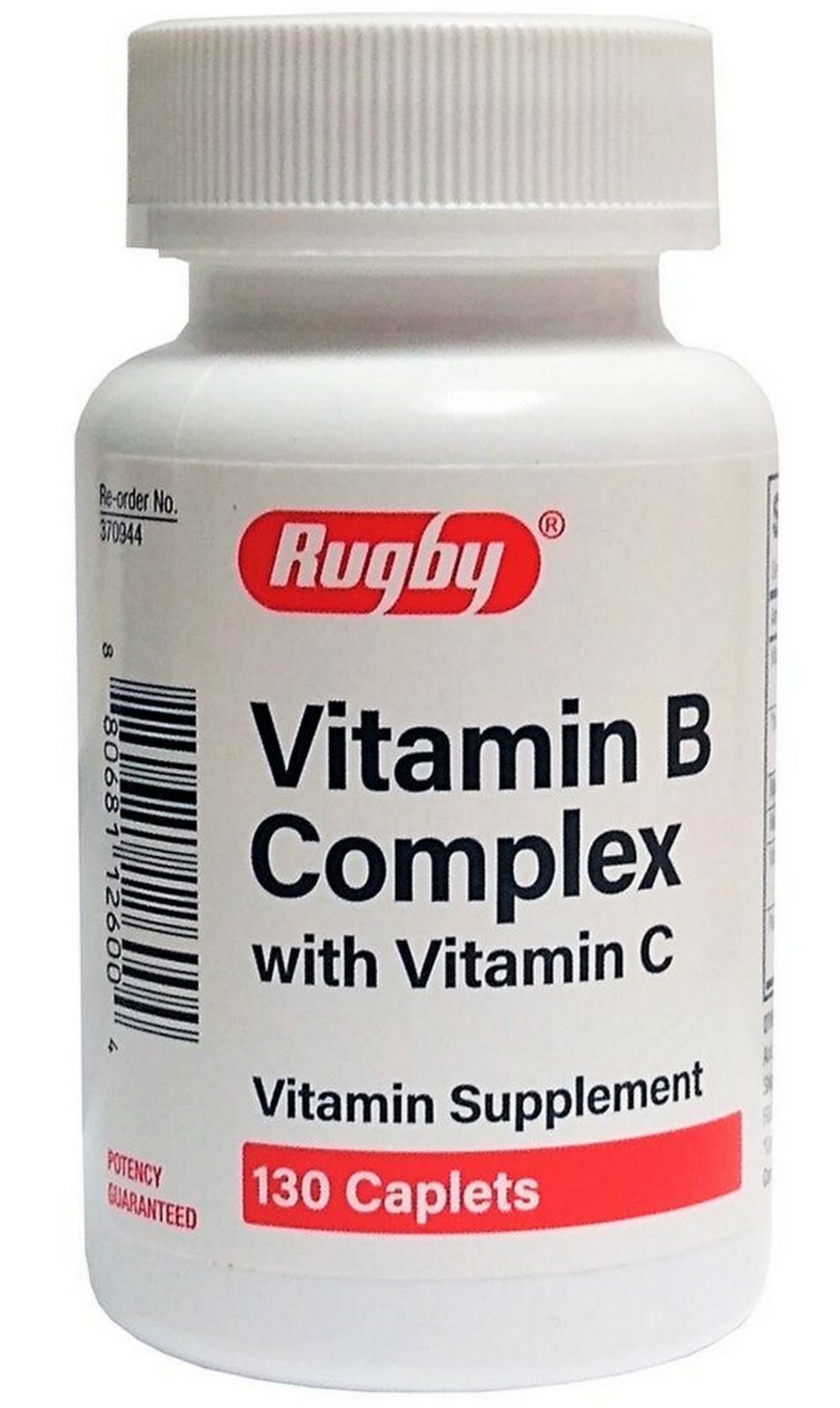 Rugby Total B COMPLEX plus Vitamin C 130ct Caplets __